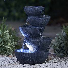 Serenity - Cascading Five Bowl Water Feature
